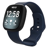 お買い得  Fitbitウォッチバンド-時計バンド のために Fitbit Versa 3 Sense シリコーン 置換 ストラップ 高通気性 スポーツバンド リストバンド