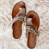 billiga Avslappnade sandaler-slip-on-sandaler i svart konstläder för kvinnor – avslappnade sommarsandaler med korsbandsdesign för komfort och stil