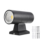 economico applique da esterno-l.t luci 30 cm applique da parete per esterni lampada da parete a led impermeabile nera muta su e giù pannocchia in alluminio luminoso adatta per grondaia del giardino garage ac85-265v