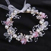 preiswerte Stirnbänder-Haarbänder Haaraccessoire Imitationsperle Kupferdraht Hochzeitsfeier  Abend Hochzeitsbraut Mit Strass Falscher Perlenkopfschmuck Kopfbedeckung Kleid beeindrucken