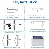 Недорогие Уличные светильники-2 шт., открытый солнечный свет для ступеней, ночник для лестницы, садовый двор, водонепроницаемый солнечный забор, угловое освещение, украшение, водонепроницаемый светильник для лестницы