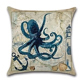 cheap Animal Style-1pc Throw Pillow Cover Ocean Tutle Animal Zipper Traditional Classic Outdoor Cushion for Sofa Couch Bed Chair