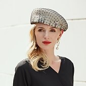 levne Party klobouky-Módní Elegantní Tyl / Štras / akryl / polyester Klobouky s Korálky / Tyl 1ks Svatební / Zvláštní příležitosti / Melbourne Cup Přílba