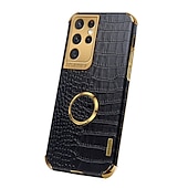 cheap Samsung Cases-Phone Case For Samsung Galaxy S24 S23 S21 S20 Ultra Plus FE A54 A34 A14 A71 A51 A31 Note 20 Ultra 10 Plus A12 A32 S25 Ultra Back Cover Portable Ring Holder Magnetic Solid Colored PU Leather