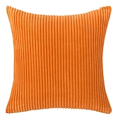 cheap Textured Throw Pillows-Decorative Toss Pillows Corduroy Pillow Cushion Cover Bedside Sofa Back Cushion Office Lumbar Solid Color Pillow Cover Without Core Pink Blue Sage Green Purple Yellow