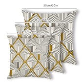 abordables style géométrique-Housse de coussin décorative géométrique, taie d&#039;oreiller carrée douce, pour chambre à coucher, salon, canapé, chaise, 4 pièces