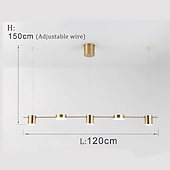 olcso Függőfények-5/6 fej sziget design függőlámpa led fém minimalista galvanizált nappali étkező hálószoba