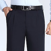 Voor heren Pakken Broek Geplooide broek Vetoketju Zak Recht been Effen Comfort Ademend Enkellengte Bruiloft Kantoor Werk Modieus Chique en modern Grijs Groen Rokerig grijs Micro-elastisch voordelige Loszittend-Voor heren Pakken Broek Geplooide broek Vetoketju Zak Recht been Effen Comfort Ademend Enkellengte Bruiloft Kantoor Werk Modieus Chique en modern Grijs Groen Rokerig grijs Micro-elastisch