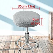 cheap Dining Chair Cover-Round Bar Stool Seat Covers Washable Stool Cushion Slipcover Elastic Bar Chair Covers for Coffe Party Bar Restrant