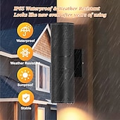 economico applique da esterno-l.t luci 30 cm applique da parete per esterni lampada da parete a led impermeabile nera muta su e giù pannocchia in alluminio luminoso adatta per grondaia del giardino garage ac85-265v