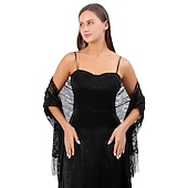 cheap Shawls-Shawl &amp; Wrap Shawls Women&#039;s Wrap Elegant Bridal Sun Protection Sleeveless Lace Fall Wedding Wraps With Lace For Wedding Summer
