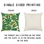 cheap Floral &amp; Plants Style-1 Set of 5 Pcs Green Leaf Botanical Series Throw Pillow Covers Modern Decorative Throw Pillow Case Cushion Case for Room Bedroom Room Sofa Chair Car Outdoor Cushion for Sofa Couch Bed Chair Green