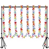 cheap HawaiianSummer Party-Hawaiian Colorful Flower Strips Pull Flower Decoration Flower 2-6 Meters Long Festival Festival Party Supplies