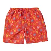 baratos calção de banho boxer masculino-Homens Calção Justo de Natação Shorts de Natação Secagem Rápida Leve Bermuda de Surf Roupa de banho Forro de malha Com bolsos Com Cordão Natação Surfe Praia Esportes Aquáticos Estampado Verão