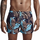 preiswerte Boxer-Badehose für Herren-SEOBEAN® Herren Bademode Surfshorts Badehose Schwimmshorts kurz Rasche Trocknung Surfshorts Badeanzug Mit Taschen Kordelzug Schwimmen Surfen Strand Wassersport Bedruckt Frühling Sommer