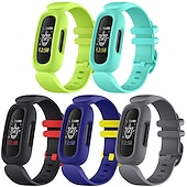 billiga Fitbit klockband-5 st Smart Watch-band Kompatibel med Fitbit Ace 3 Mjuk silikon Smart klocka Rem Vattentät Justerbar Andningsfunktion Sportband Ersättning Armband