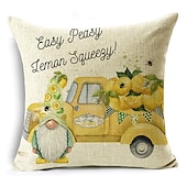abordables style floral &amp; végétal-été abeille double côté housse de coussin 1 pc doux décoratif carré taie d&#039;oreiller taie d&#039;oreiller pour chambre salon qualité supérieure lavable en machine intérieur coussin pour canapé canapé lit