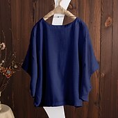 economico Magliette-Per donna maglietta Blusa Liscio Vintage Streetwear Mezza manica Girocollo Top regolari Giornaliero Per uscire Fine settimana Nero Bianco Giallo Rosa Rosso Primavera Autunno