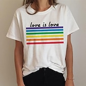 abordables Fierté-Défilé de la fierté Fierté LGBT Fierté gai Drapeau arc-en-ciel Manches Ajustées Anime Dessin Animé Animé Harajuku Art graphique Kawaii Pour Couple Homme Femme Adulte Rentrée scolaire Estampage à chaud