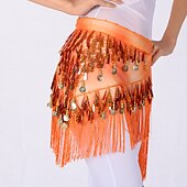 billige Magedanskostyme-Magedans Dansetilbehør Belte Glimmer Holder Ledning Dusk Dame Trening Ytelse Høy Paljetter Polyester