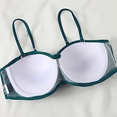 billige Bikinisett-Dame Normal Badetøy Bikini 2 stk Frekk Badedrakt 2 deler Åben Ryg Sexy Printer Høy midje Ferie Mote Blomstret Blader Med stropper Ermeløs Badedrakter