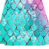 levne Šaty 3D Shining Vision-dětské šaty pro holčičky 3-10 let grafické šaty na denní dovolenou dovolená potisk růžová nad kolena bez rukávů ležérní roztomilé sladké šaty jaro léto regular fit