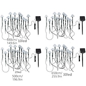 cheap Landscape Lights-LED Solar String Light Outdoor Garden Decoration Mushroom Lights IP65 Waterproof Garland Patio Decor Outdoor Solar Lights Fairy Light