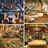cheap Solar String Lights-Elegant Wedding Party Reception 20M 200LED Solar String Lights - Waterproof, 8 Modes, Outdoor Fairy Lights for Garden Holiday Decor