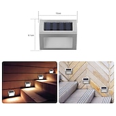 Недорогие Уличные светильники-2 шт., открытый солнечный свет для ступеней, ночник для лестницы, садовый двор, водонепроницаемый солнечный забор, угловое освещение, украшение, водонепроницаемый светильник для лестницы