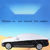 preiswerte Auto-Abdeckungen-Starfire Sonnenschirm regenfester Sonnenschutz hagelfest Wärmeisolierung universell echtes Oxford-Stoff Autojacke spezielles Halbabdeckungsmodell