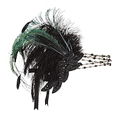 baratos Acessórios e mais-Retro Vintage Anos 20 Peça para Cabeça Baile de Máscara Faixa De Cabelo Estilo Melindrosa Normal O Grande Gatsby charleston Convidado do casamento Mulheres Dia Das Bruxas Carnaval Baile de Máscaras