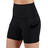 economico pantaloncini da corsa da donna-Per donna Pantaloncini da corsa Pantaloncini da palestra Tasche laterali con tasca per telefono Pantaloni Sportivo Athleisure Fasciante in vita Sollevamento dei glutei Traspirante Asciugatura rapida