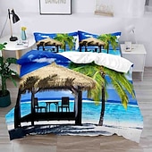 cheap Duvet Cover Sets-3D Bedding  Summer Beach Ocean Marine Life print Print Duvet Cover Bedding Sets Comforter Cover with 1 print Print Duvet Cover or Coverlet，2 Pillowcases for Double/Queen/King