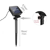economico Striscie luci ad energia solare-elegante festa di ricevimento di nozze luci a globo per esterni luci solari a led per matrimonio 6m-30 lampadine 5m-20 lampadine luci da giardino per matrimonio impermeabili per layout di festa di