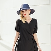 voordelige Feesthoeden-leuke Style Bruiloft Poly / katoenmix hoed met Sjerp / Lint / Veters / Gevlochten bandje 1 stuk Casual / Verjaardag / Melbourne Cup Helm