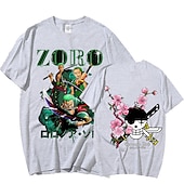 cheap Cartoon &amp; Movie Character Graphic-One Piece Roronoa Zoro T-shirt Anime Cartoon Anime Harajuku Graphic Kawaii For Couple&#039;s Men&#039;s Women&#039;s Adults&#039; Back To School Hot Stamping