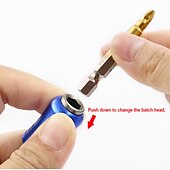 cheap Drill Bit Set-1/4 Inch Blue Hex Shank Automatic lock Screwdriver Bit Extension Rod Quick Release Magnetic Lengthen Batch Head Rod 60mm 100mm 150mm