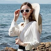 Недорогие Шляпы для вечеринки-элегантные пляжные соломенные шляпы с бисером / чистый цвет / тюль 1 шт. вечерние / вечерние / повседневные головные уборы