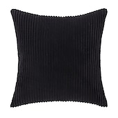 cheap Textured Throw Pillows-Decorative Toss Pillows Corduroy Pillow Cushion Cover Bedside Sofa Back Cushion Office Lumbar Solid Color Pillow Cover Without Core Pink Blue Sage Green Purple Yellow