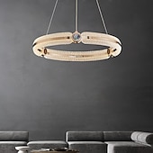 economico Luci a sospensione-Lampadario a sospensione a cerchio da 40 cm a led lampadario in alluminio di lusso in stile nordico 220-240v