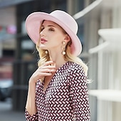 voordelige Feesthoeden-leuke Style Bruiloft Poly / katoenmix hoed met Sjerp / Lint / Veters / Gevlochten bandje 1 stuk Casual / Verjaardag / Melbourne Cup Helm