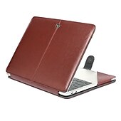 お買い得  ラップトップバッグ、ケース、スリーブ-MacBook ケース と互換性があります Macbook Air Pro 13.3 インチ ハード PUレザー 純色
