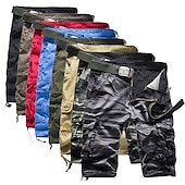 preiswerte Klassiker-Herren Taktische Shorts Cargo-Shorts Shorts mit Camouflage-Muster Sommershorts Einfarbig Tarnung Ripstop Atmungsaktiv Sport &amp; Outdoor Militär Schwarz Armeegrün
