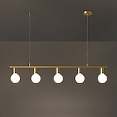 economico Luci Isola cucina-lampada a sospensione a led isola luce moderna oro per sala da pranzo 70/100 cm rame decorazione della sala da pranzo luce 3/5 portalampade e27 regolabile
