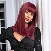 economico Parrucche trendy sintetiche-haircube ombre parrucche da nero a grigio parrucca di capelli ondulati naturali parte centrale per le donne cosplay parrucche sintetiche in fibra resistente al calore parrucche giornaliere parrucche