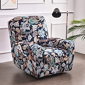 cheap Recliner Chair Cover-Stretch Recliner Covers Slipcover Graphic Print Anti-Slip Fitted Cover Couch Furniture Protector with Elastic Bottom(Include 1 Backrest Cover, 1 Seat Cover, 2 Armrest Cover)