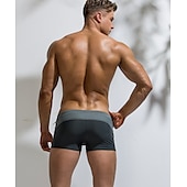 baratos calções de banho e calções de surf-Homens Calção Justo de Natação Shorts de Natação Secagem Rápida Leve Bermuda de Surf Roupa de banho Com Cordão Natação Surfe Praia Esportes Aquáticos Retalhos Verão