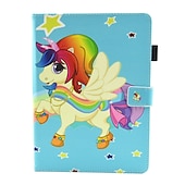 זול נרתיק iPad-לוּחַ כיסויים מכסים ל עבור Apple אייפד אייר 5 ipad 9th 8th 7th Generation 10.2 inch מסתובב360מעלות מגנטי עמיד בזעזועים פרפר פנדה נוף TPU עור PU