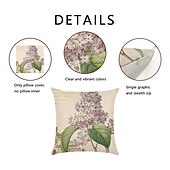 economico stile floreale e vegetale-set di 5 federe decorative per divano, divano o letto design moderno di qualità foglie floreale cotone country/finto lino copricuscino per divano divano letto
