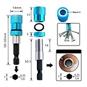 cheap Drill Bit Set-1/4 Inch Hex Shank Magnetic Bit Holder Screwdriver Sets Hex Driver with Drill Bits Bar Extension Electric Bits For Screwdriver
